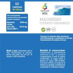 Organic Magnesium Citrate 60 tablets OPTIMA NATURALS